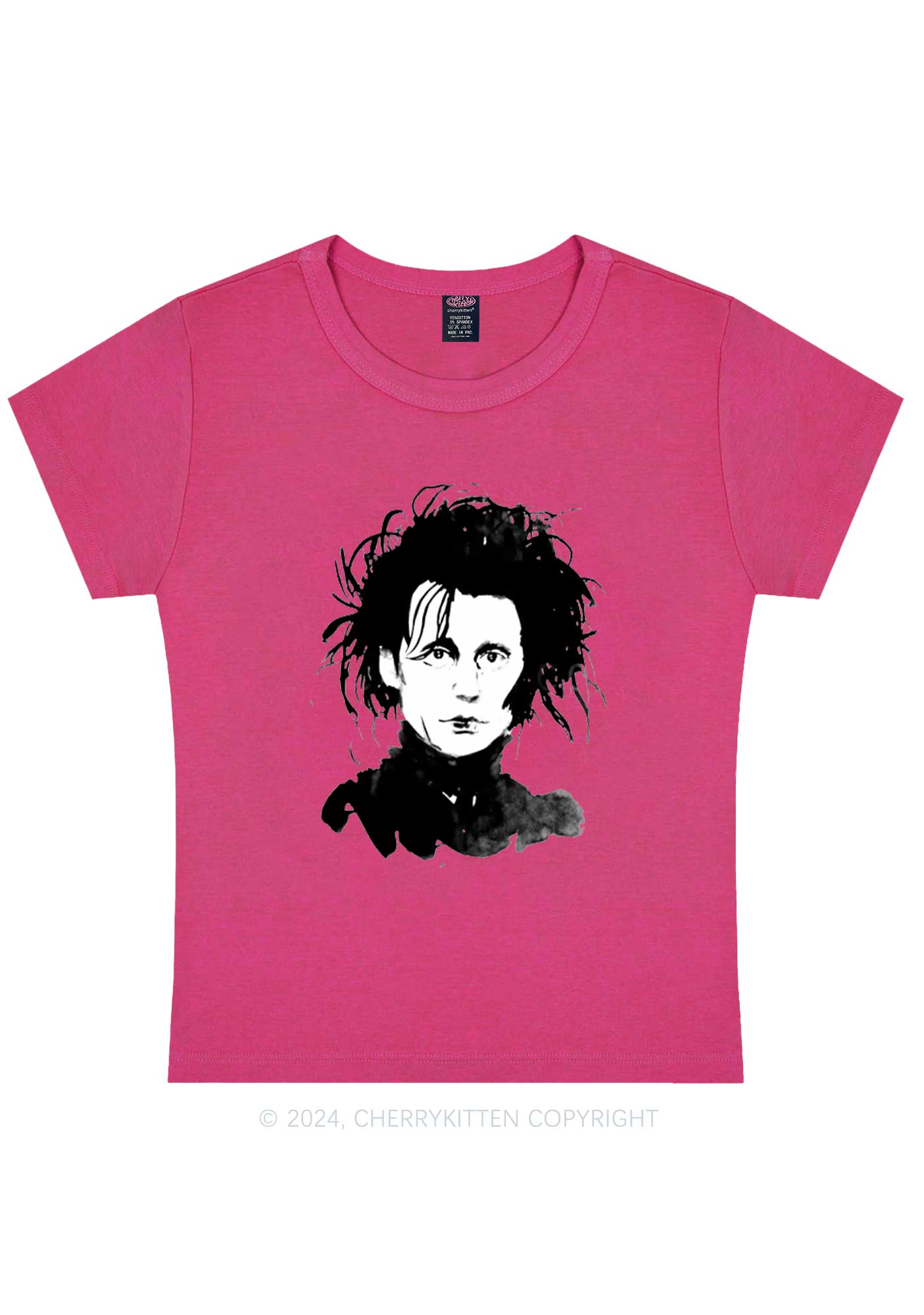 Halloween Edward Y2K Baby Tee Cherrykitten