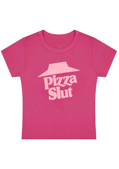 Curvy Pizza Slxt Baby Tee