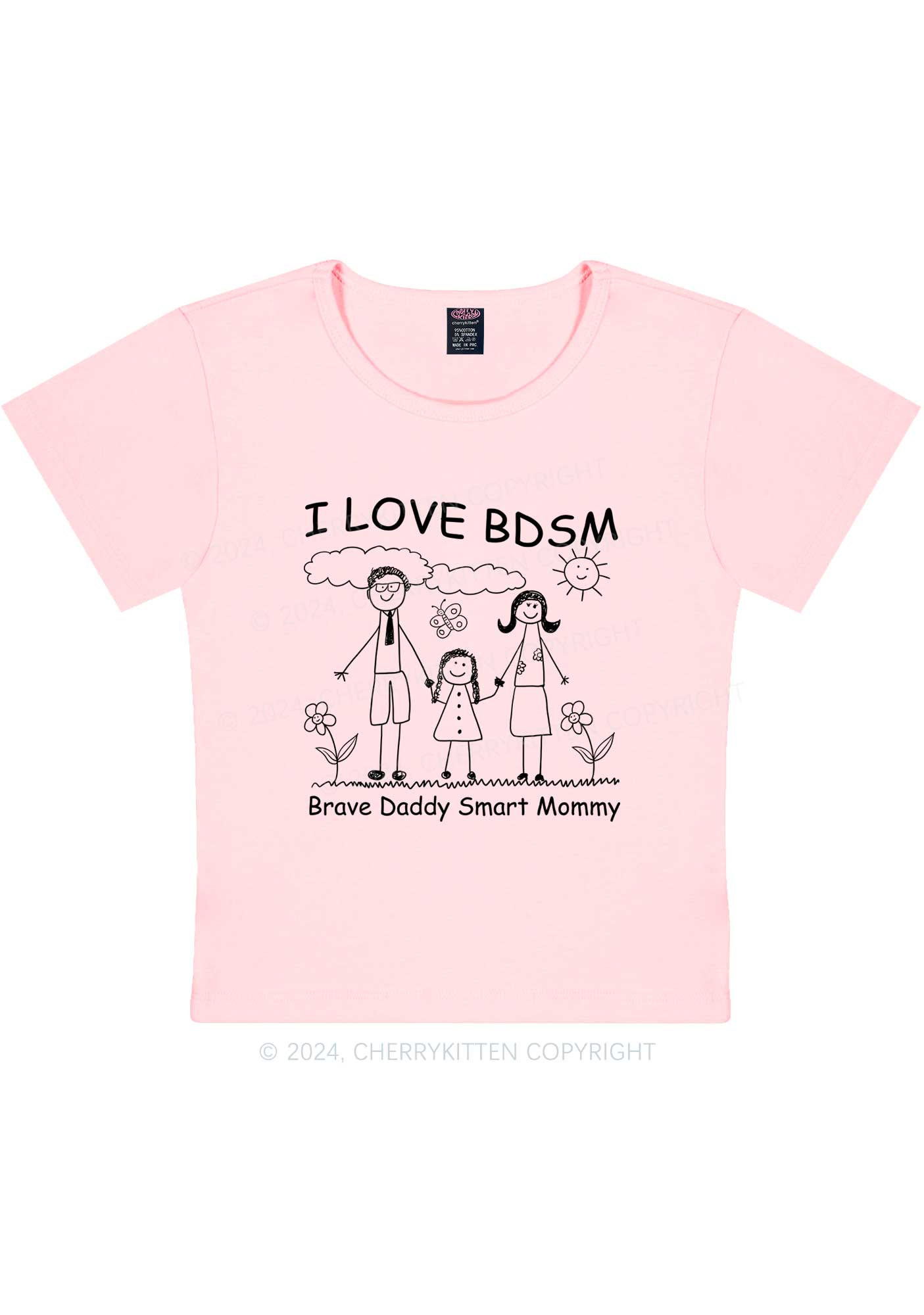 I Love BDSM Y2K Baby Tee Cherrykitten