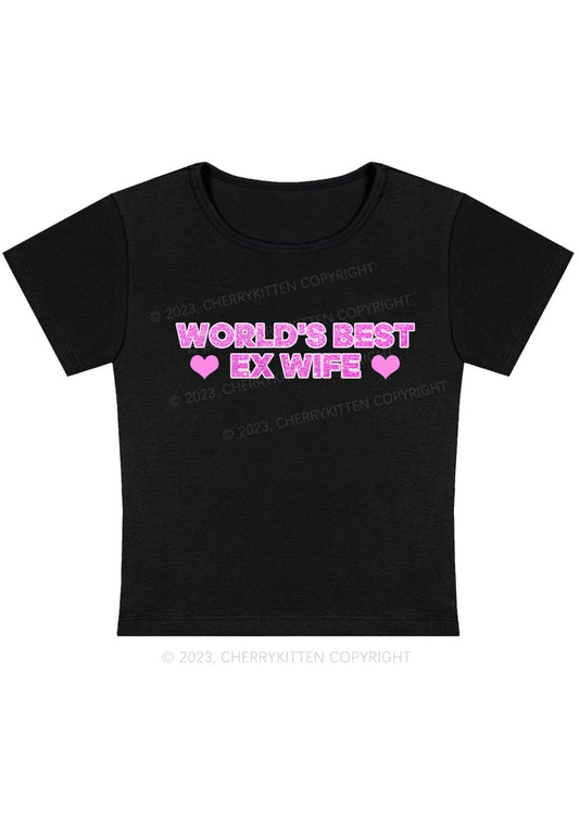 World's Best EX Wife Y2K Baby Tee Cherrykitten