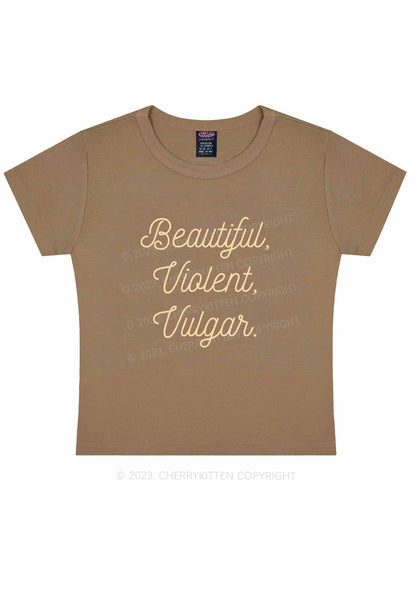 Beautiful Violent Vulgar Y2K Baby Tee Cherrykitten