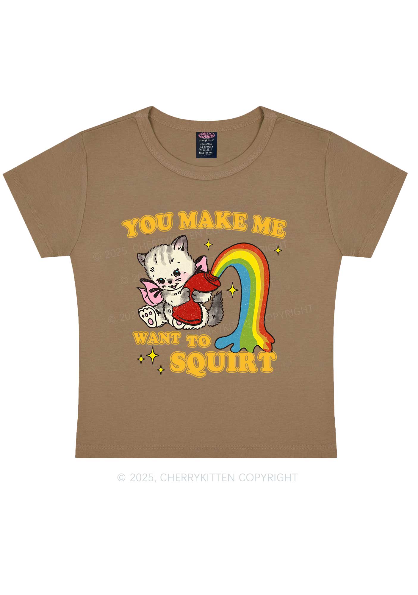 You Make Me Squirt Y2K Baby Tee Cherrykitten