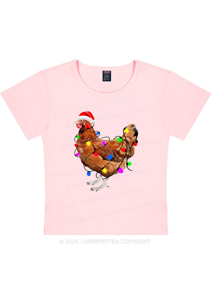 Christmas Hen Y2K Baby Tee Cherrykitten