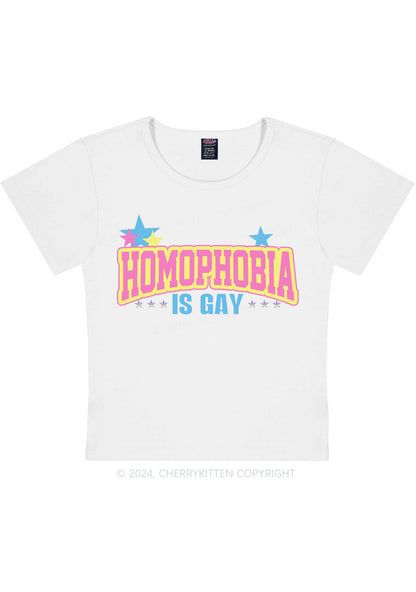 Homophobia Is Gay Y2K Baby Tee Cherrykitten