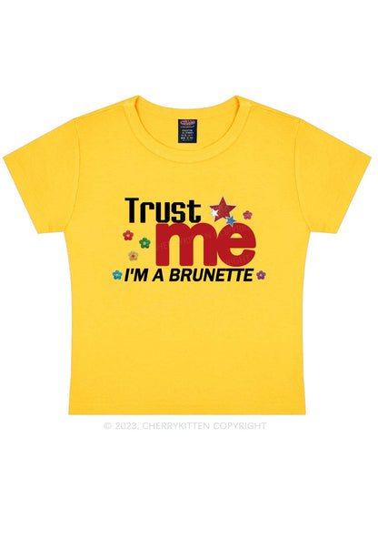 Trust Brunette Y2K Baby Tee Cherrykitten