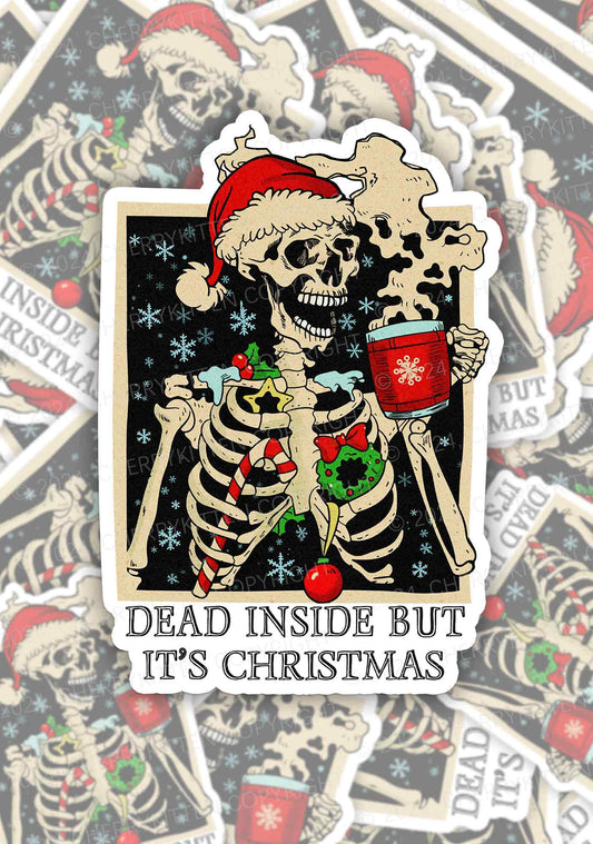 Christmas Dead Inside 1Pc Y2K Sticker Cherrykitten