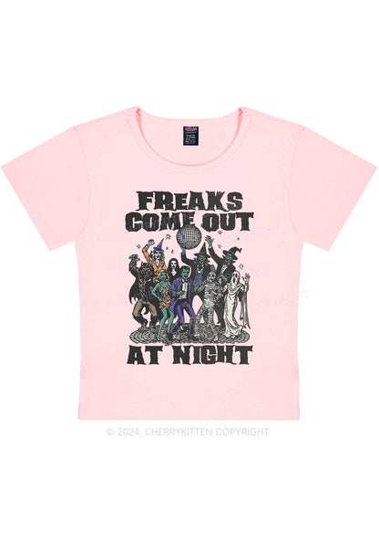 Halloween Freaks Come Out Y2K Baby Tee Cherrykitten