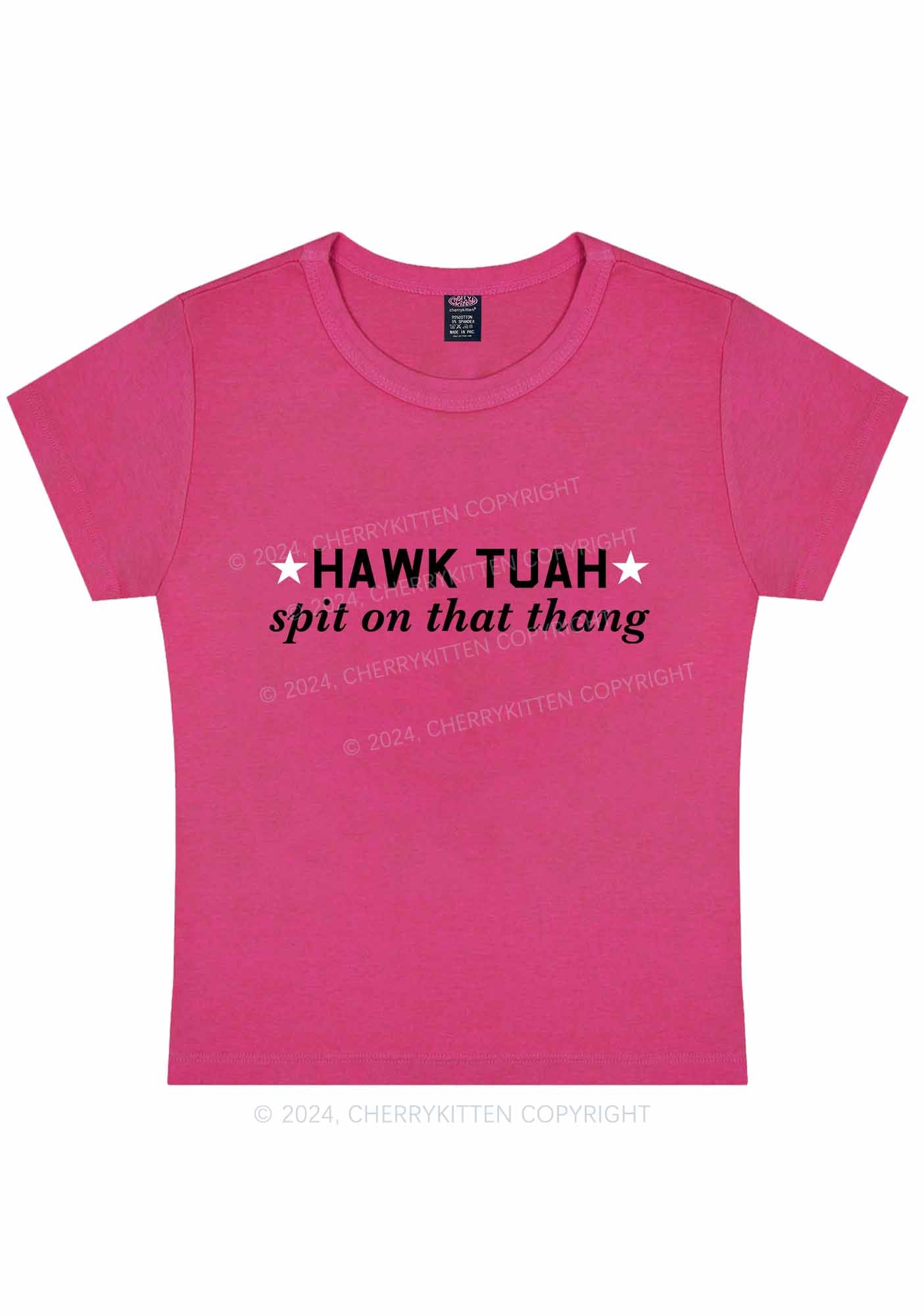 HAWK TUAH Y2K Baby Tee Cherrykitten