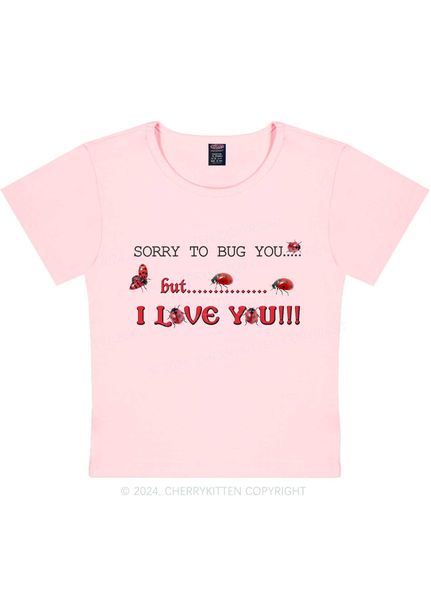 Sorry To Bug You Y2K Baby Tee Cherrykitten