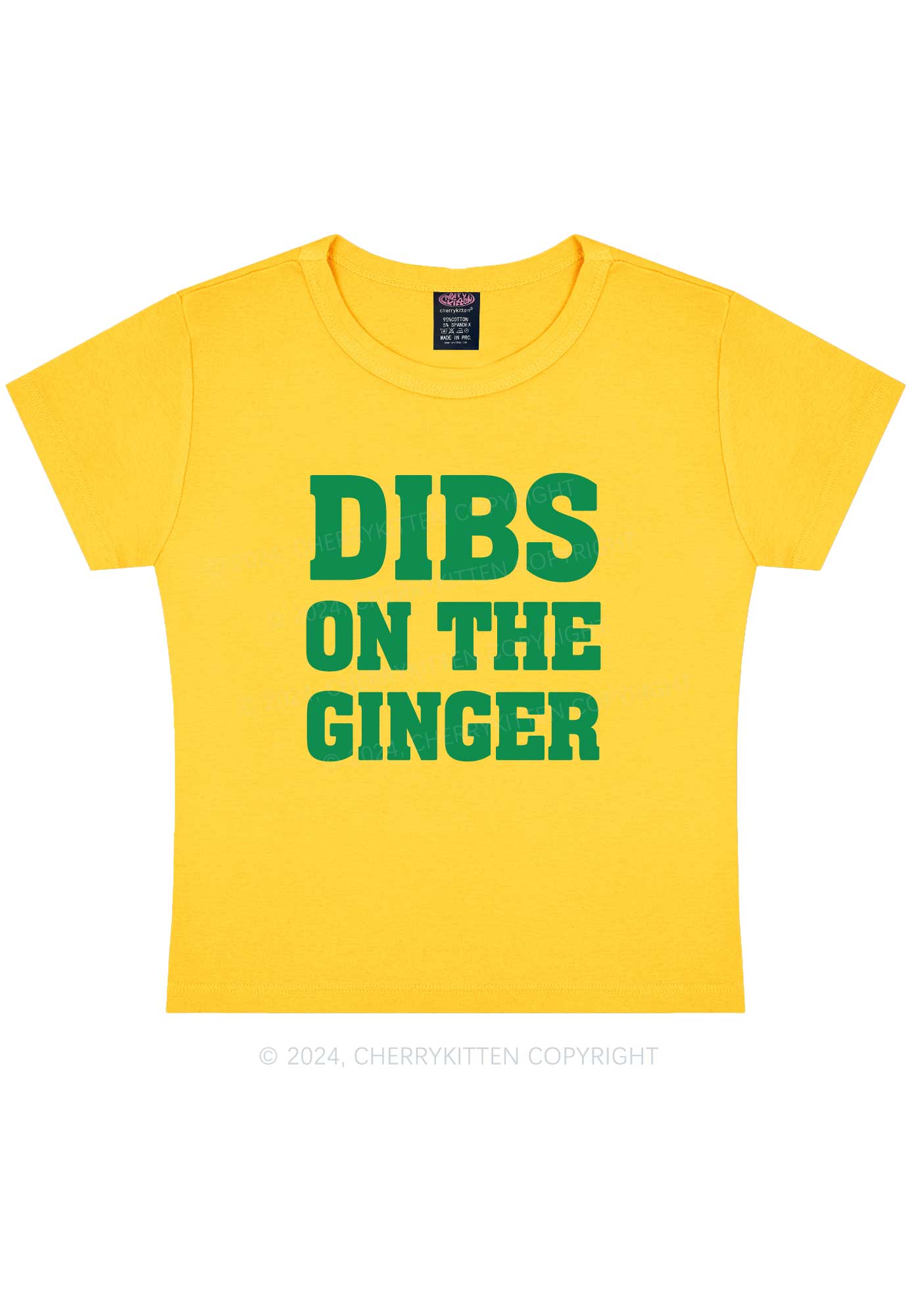 Dibs On The Ginger St Patricks Y2K Baby Tee Cherrykitten