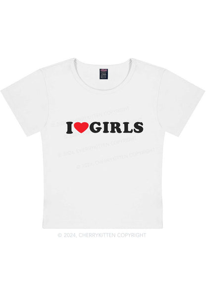 I Love Girls Y2K Baby Tee Cherrykitten