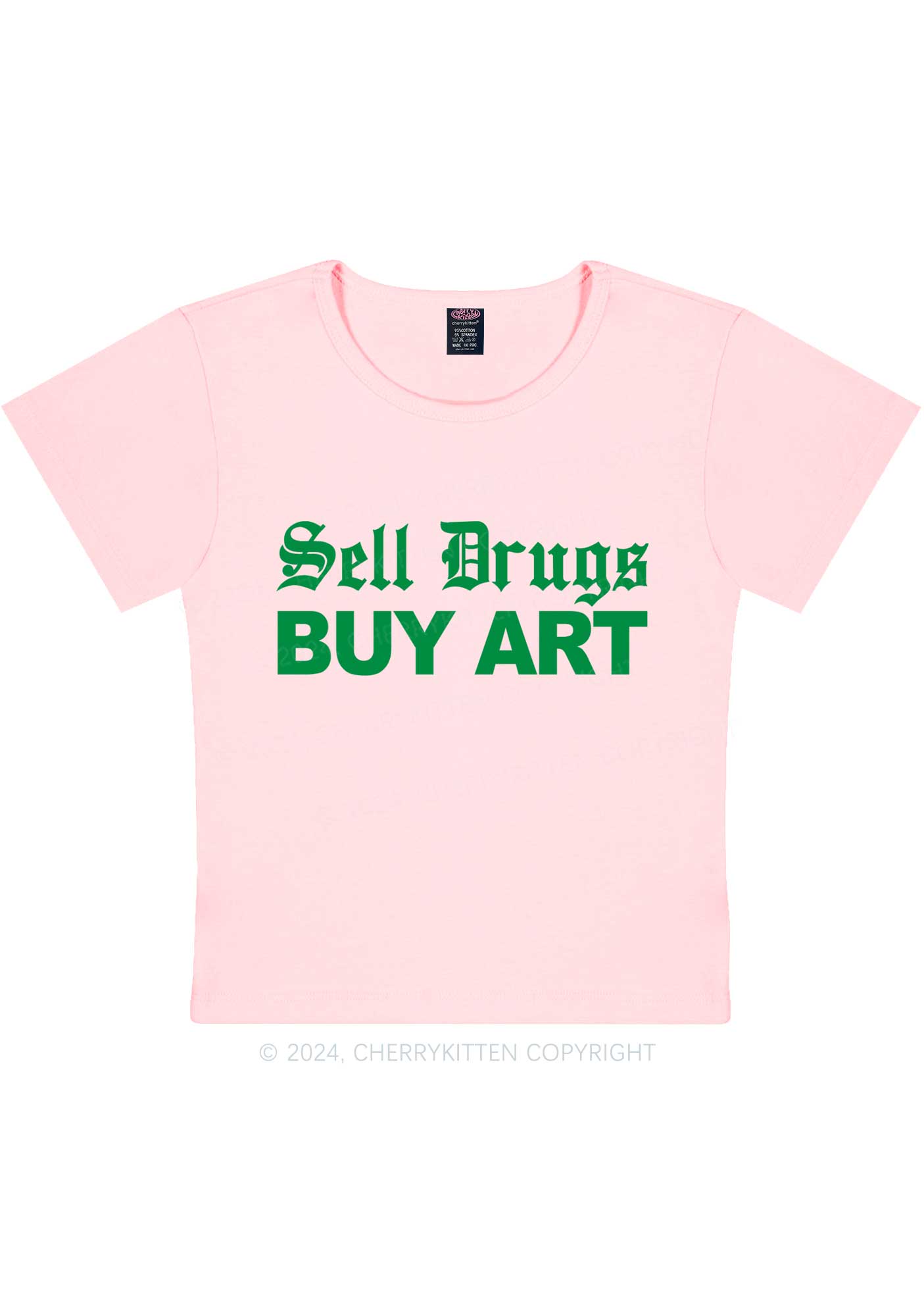 Buy Art Y2K Baby Tee Cherrykitten