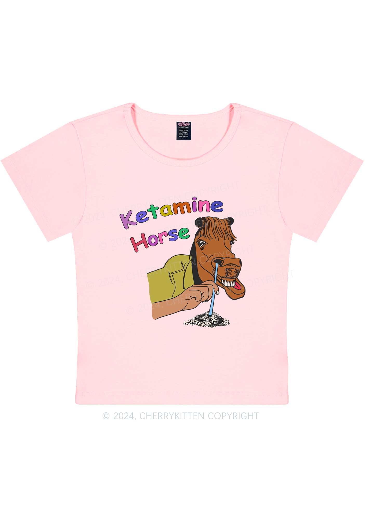 K Horse Y2K Baby Tee Cherrykitten