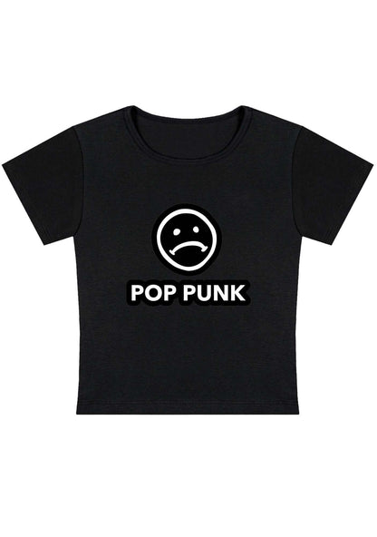 Curvy Unhappy Pop Punk Baby Tee