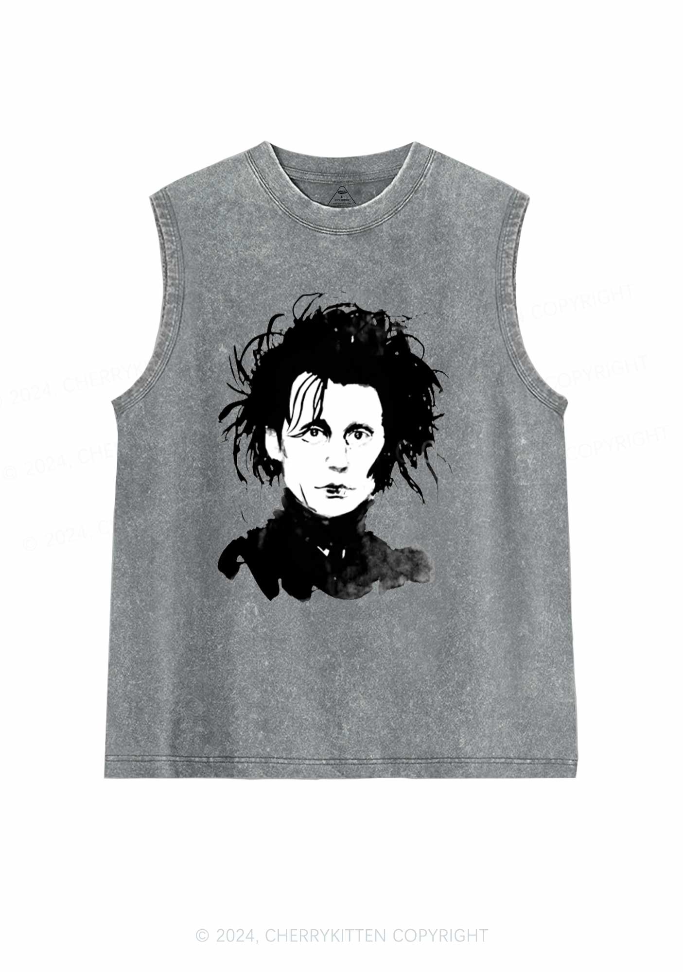 Halloween Edward Y2K Washed Tank Cherrykitten