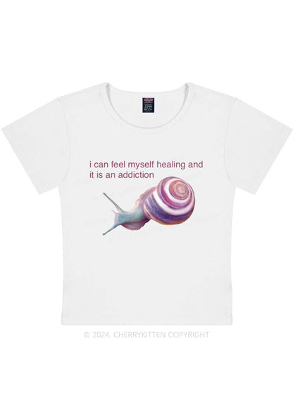 Curvy I Can Feel Myself Healing Y2K Baby Tee Cherrykitten