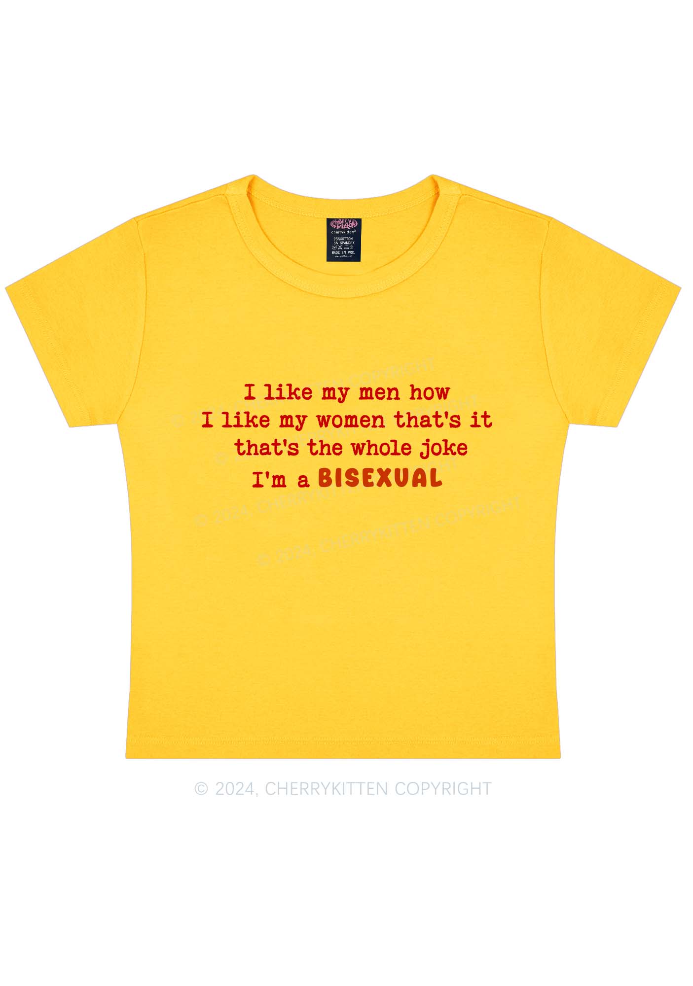 I'm A Bisexual Y2K Baby Tee Cherrykitten