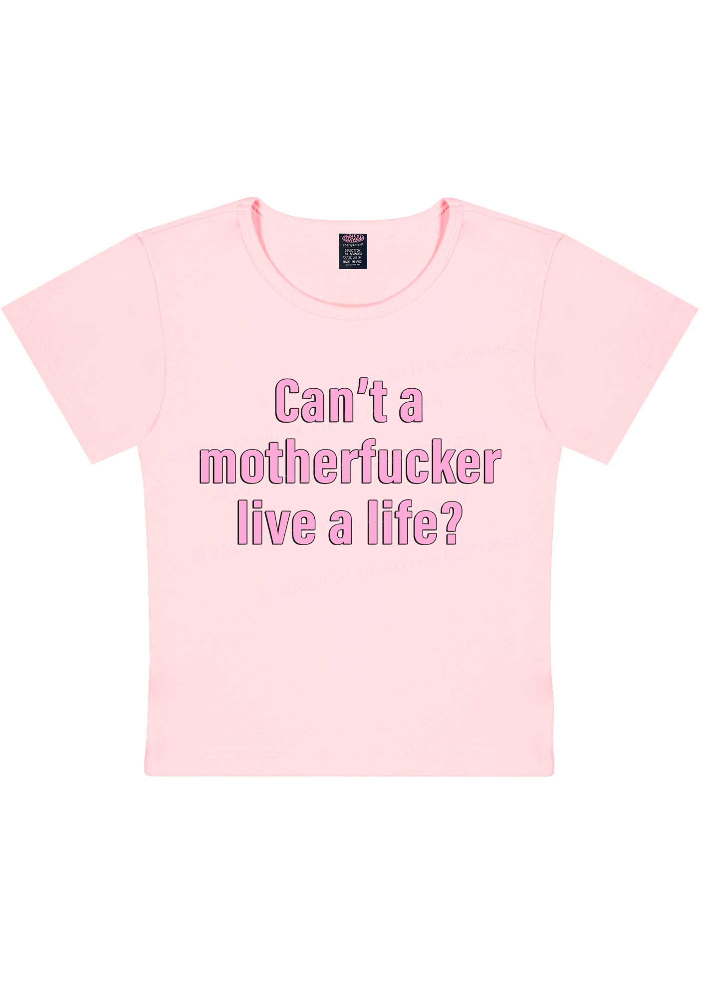 Motherfxxker Live A Life Y2K Baby Tee Cherrykitten