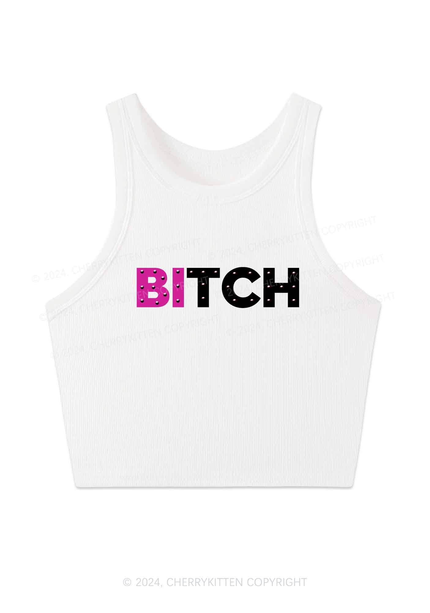 Bisexual Bixxh Y2K Crop Tank Top Cherrykitten