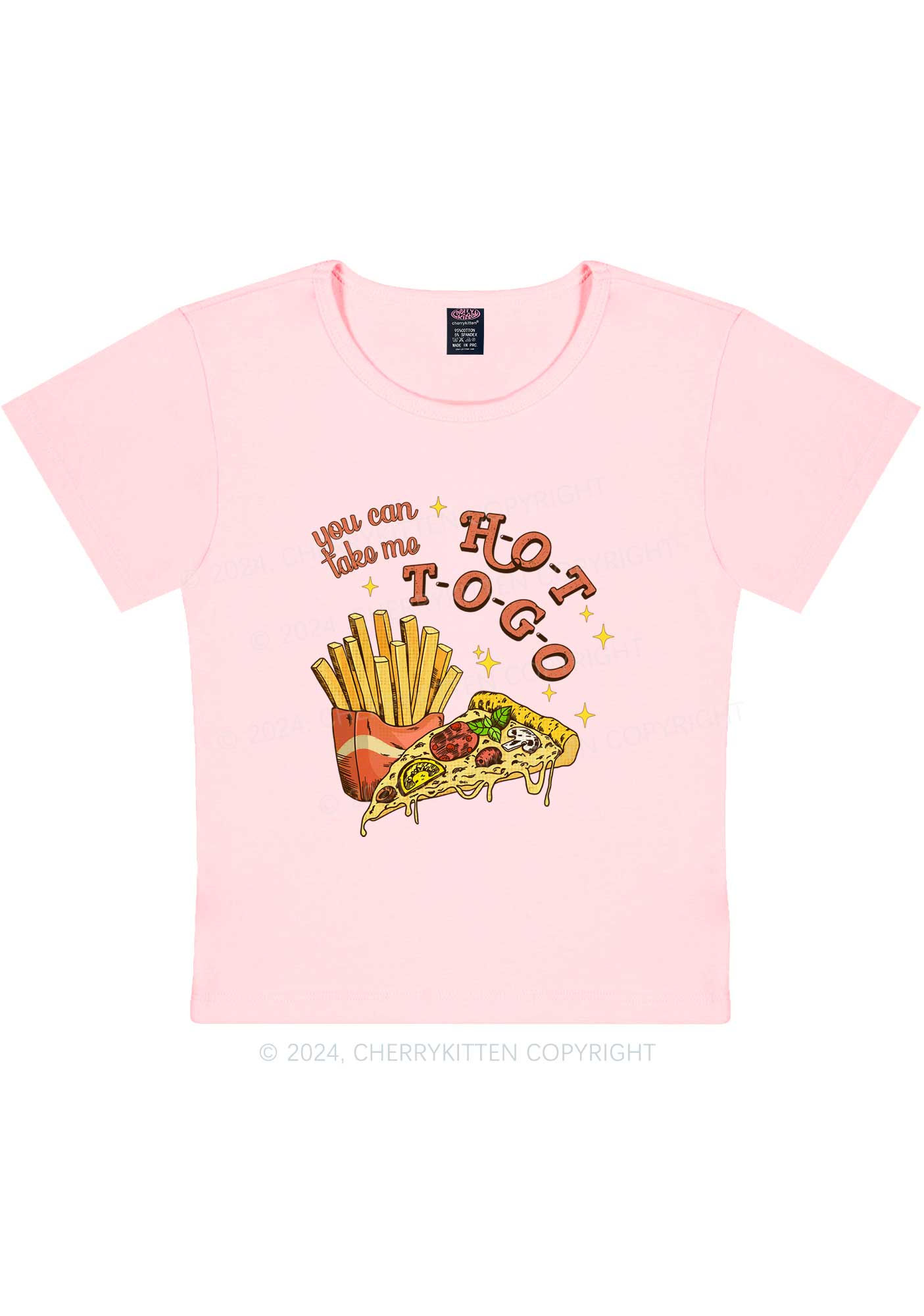 Take Me Hot To Go Y2K Baby Tee Cherrykitten