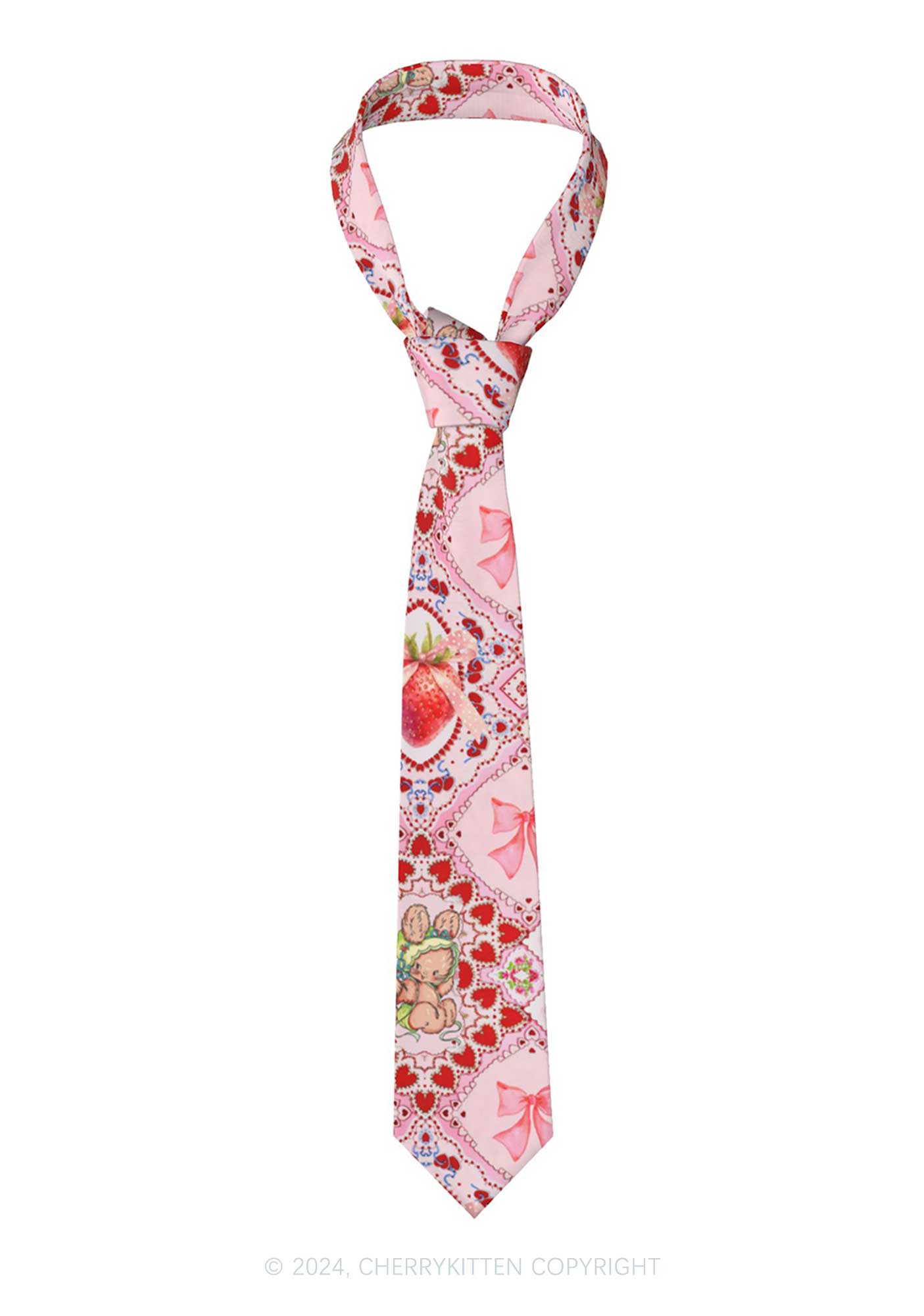 Strawberry Bunny Y2K Necktie Cherrykitten