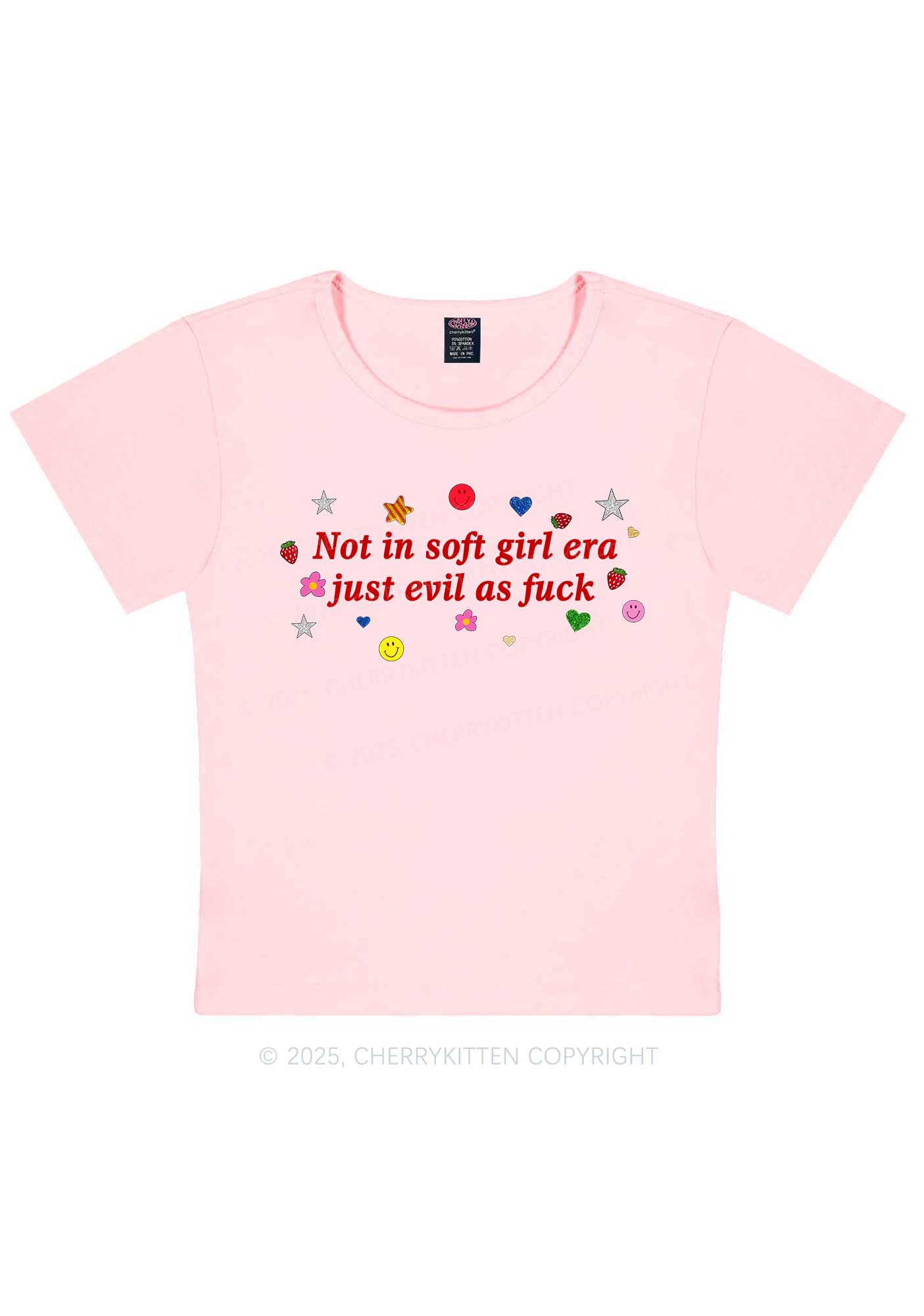 Not In Soft Girl Era Y2K Baby Tee Cherrykitten