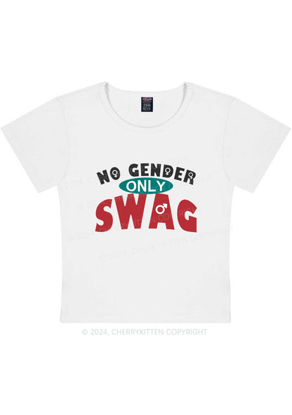 Curvy No Gender Only Swag Y2K Baby Tee Cherrykitten