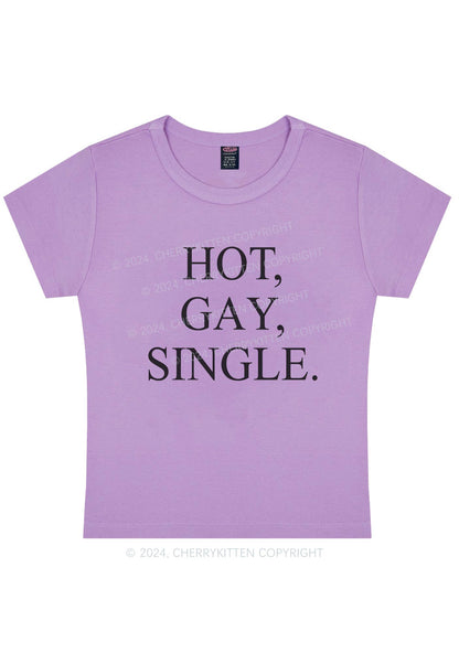 Hot Gay Single Y2K Baby Tee Cherrykitten