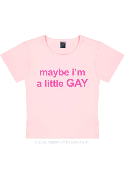 Maybe I'm A Gay Y2K Baby Tee Cherrykitten