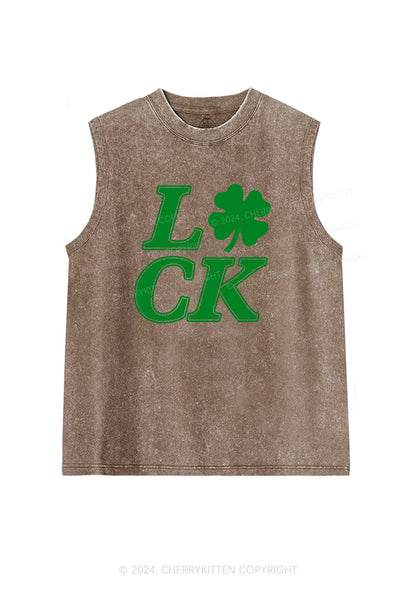 I Love CK St Patricks Y2K Washed Tank Cherrykitten