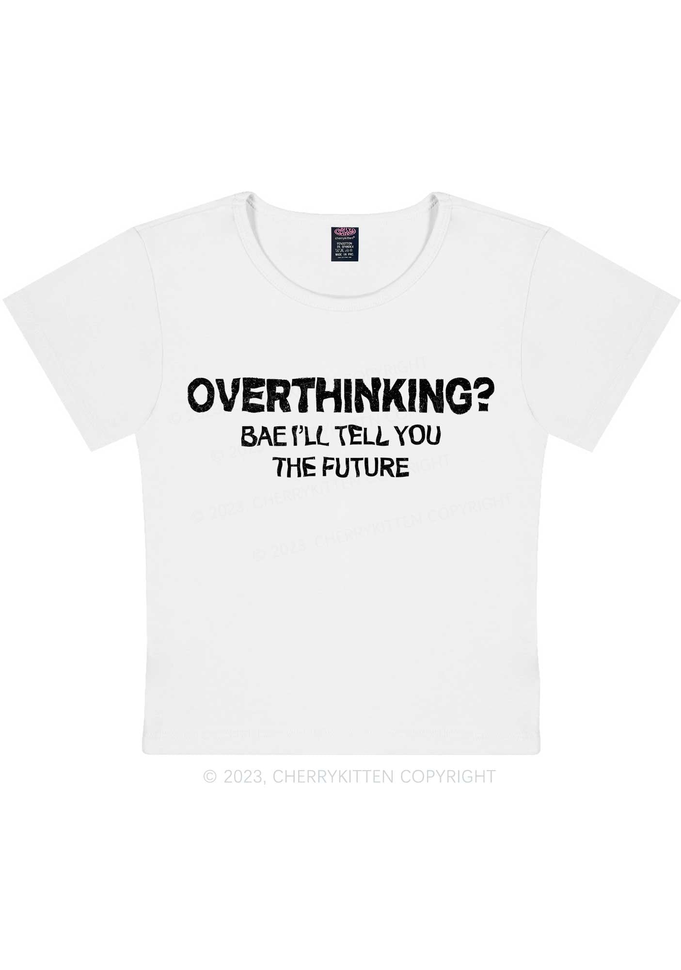 Curvy Overthinking Future Y2K Baby Tee Cherrykitten