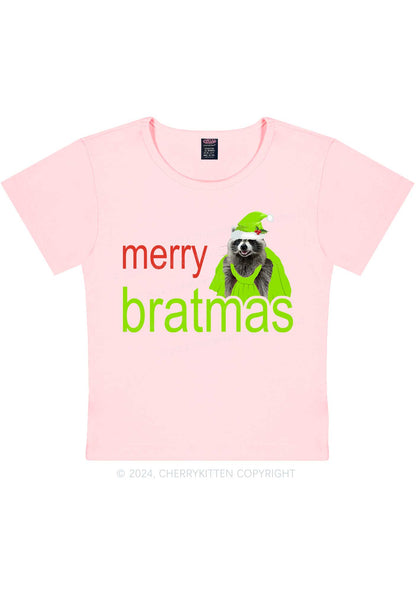 Christmas Merry Bratmas Y2K Baby Tee Cherrykitten