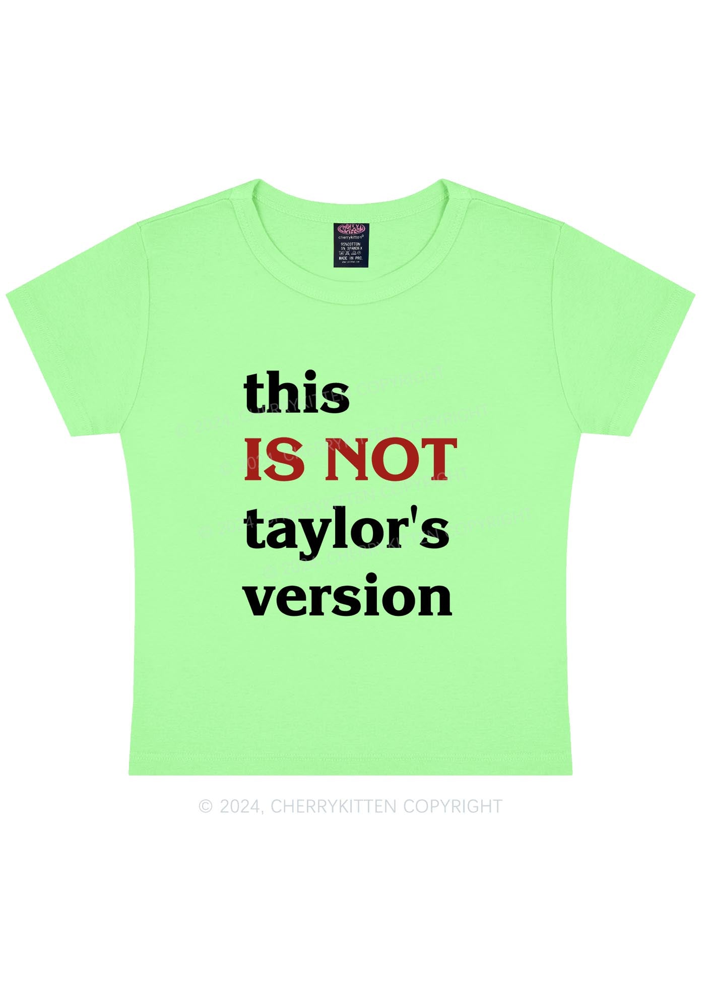 Is Not Tay's Version Y2K Baby Tee Cherrykitten