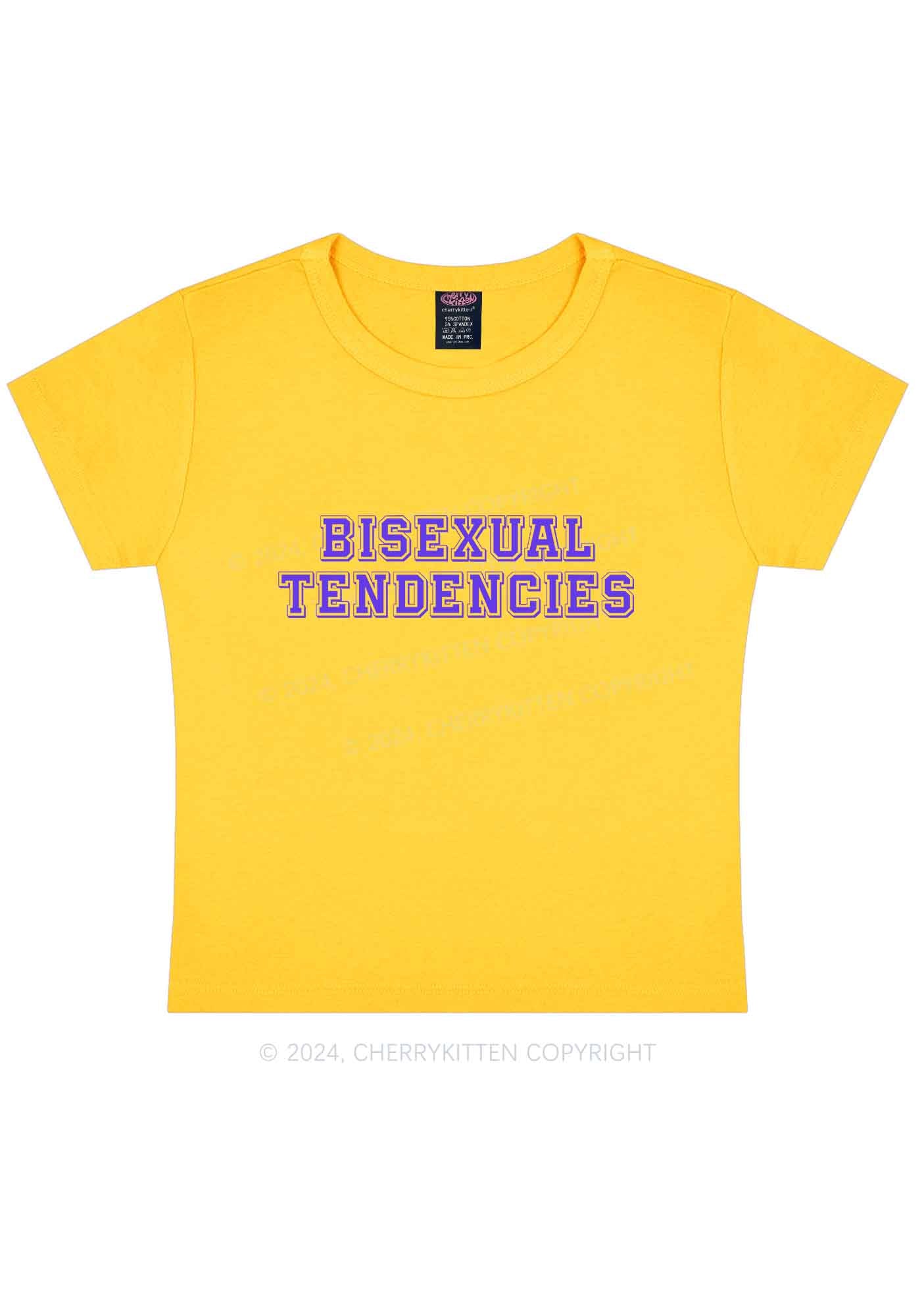 Bisexual Tendencies Y2K Baby Tee Cherrykitten