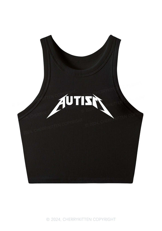 Autism Patient Y2K Crop Tank Top Cherrykitten