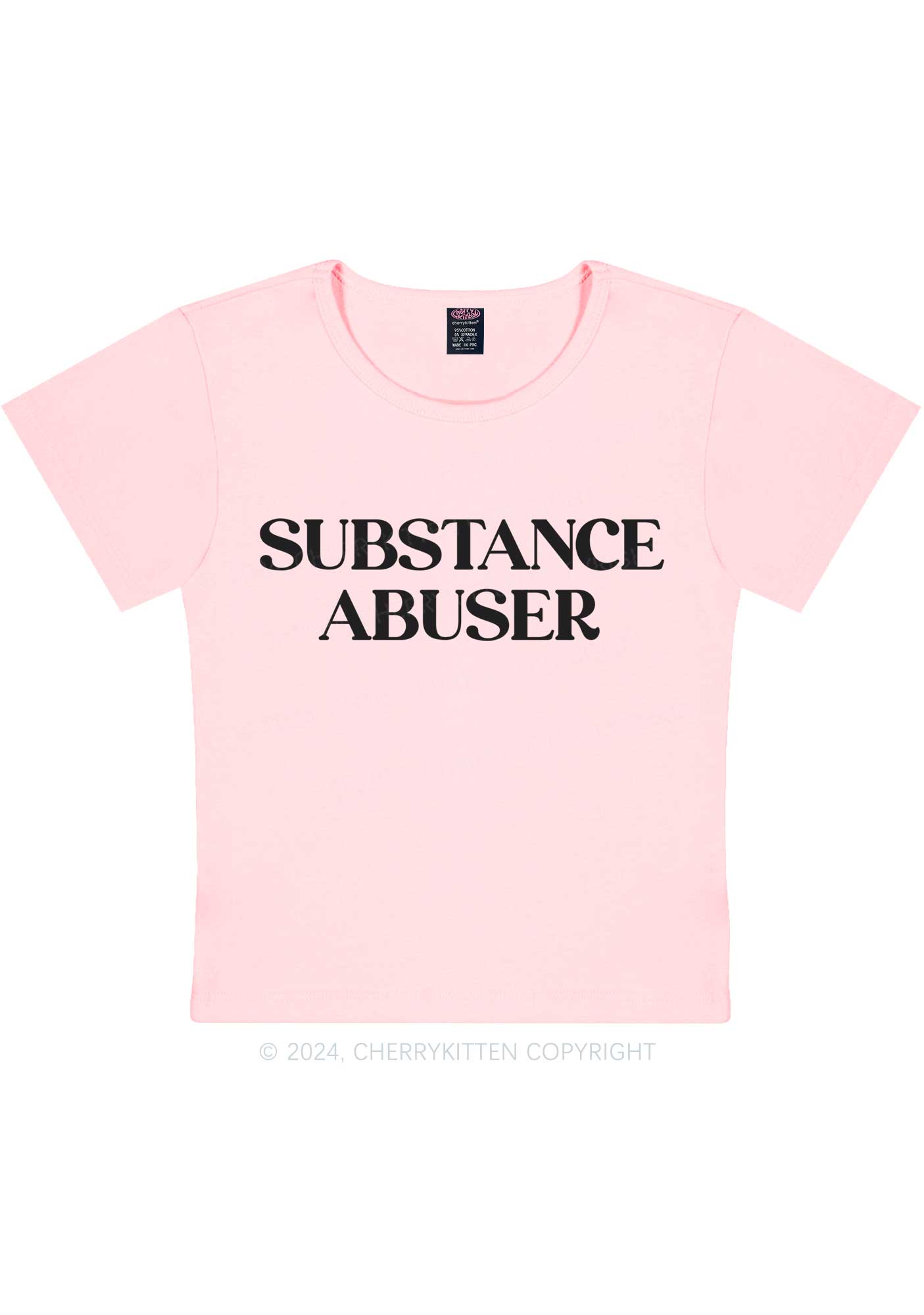 Substance Abuser Y2K Baby Tee Cherrykitten