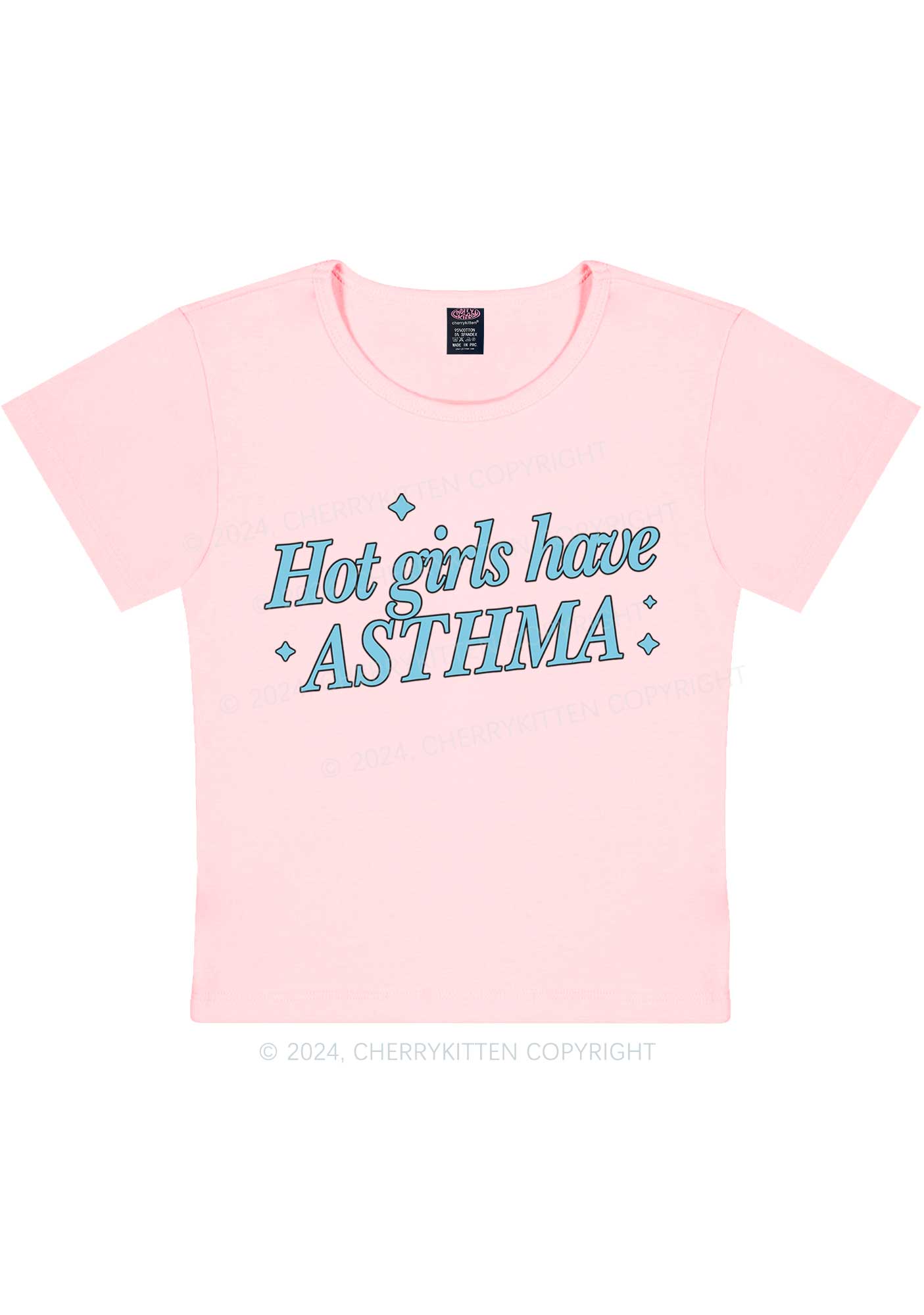 Hot Girls Have Asthma Y2K Baby Tee Cherrykitten