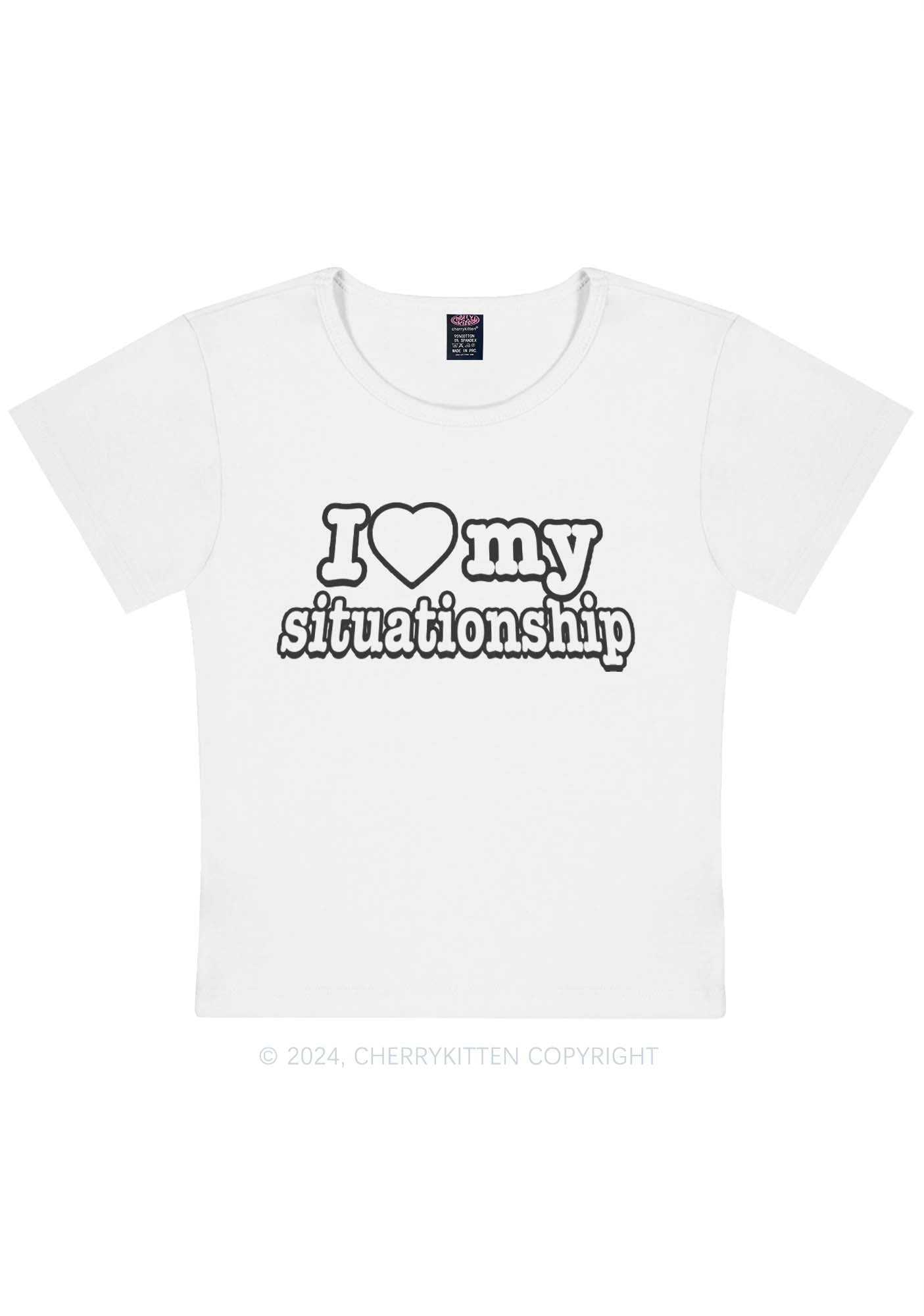 I Love My Situationship Y2K Baby Tee Cherrykitten