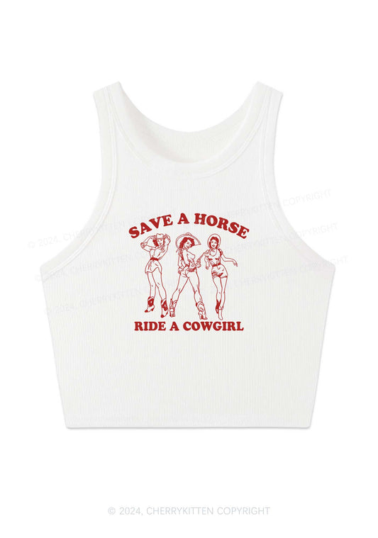 Ride A Cowgirl Y2K Crop Tank Top Cherrykitten