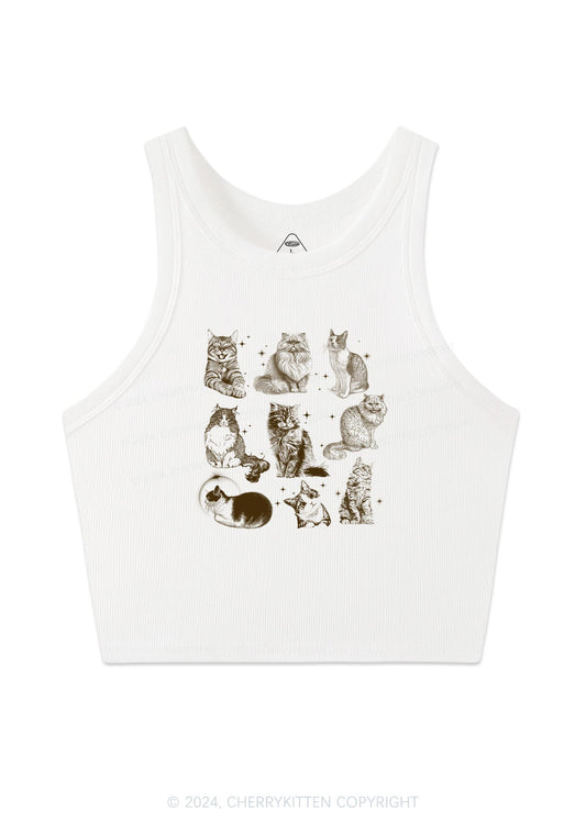 Retro Kitten Y2K Crop Tank Top Cherrykitten