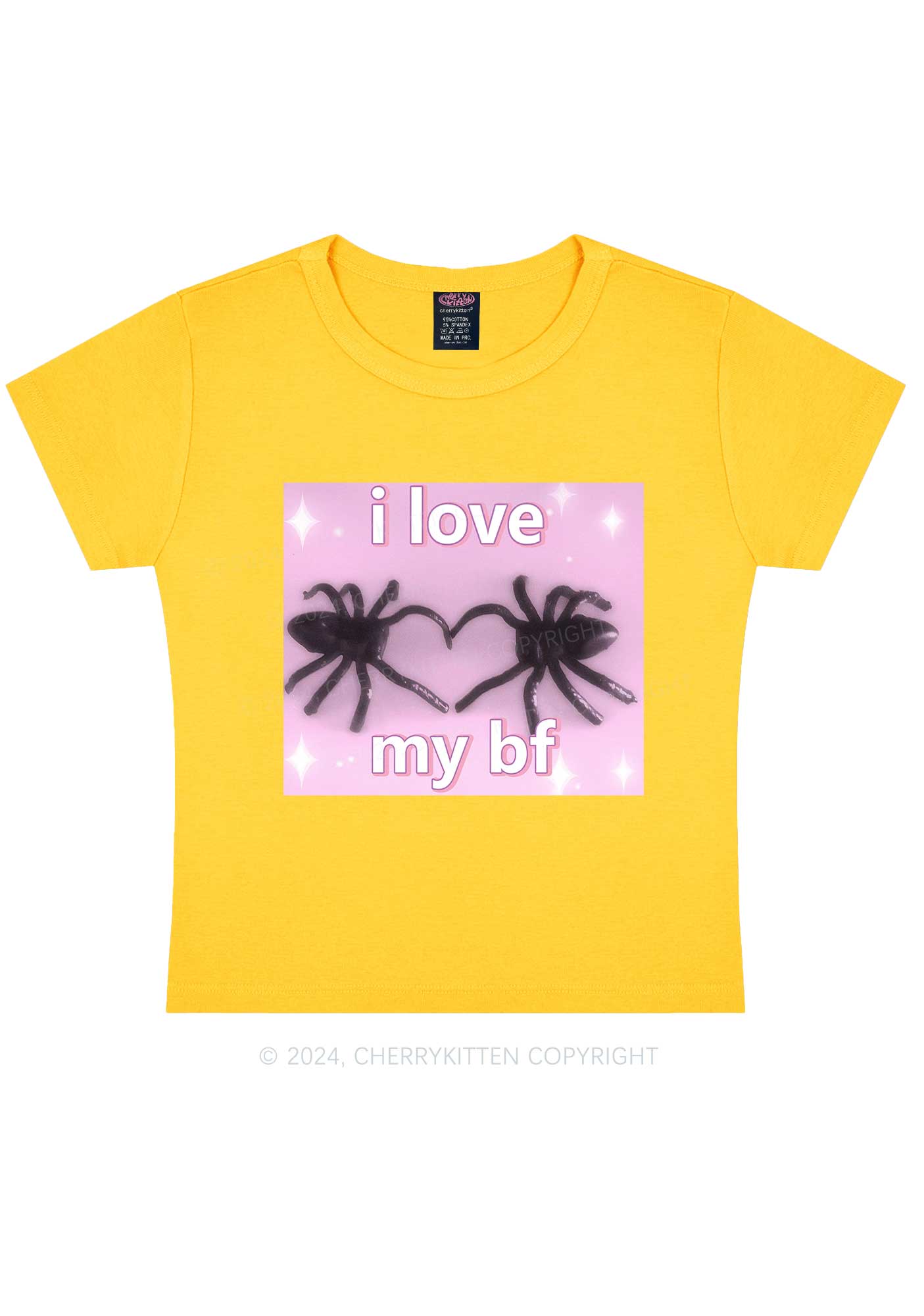 Love My Spider BF Y2K Valentine's Day Baby Tee Cherrykitten