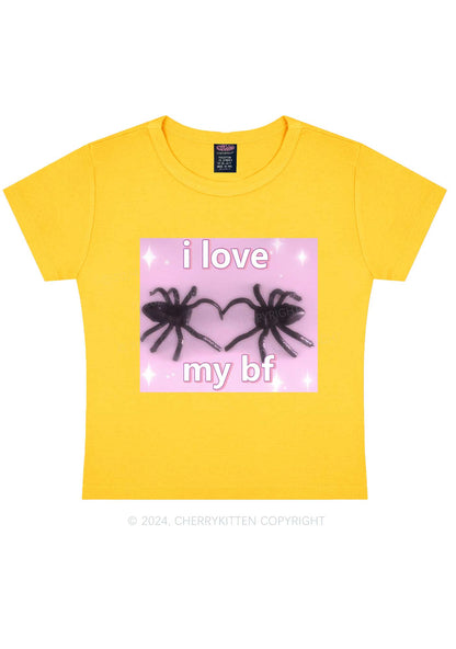 Love My Spider BF Y2K Valentine's Day Baby Tee Cherrykitten