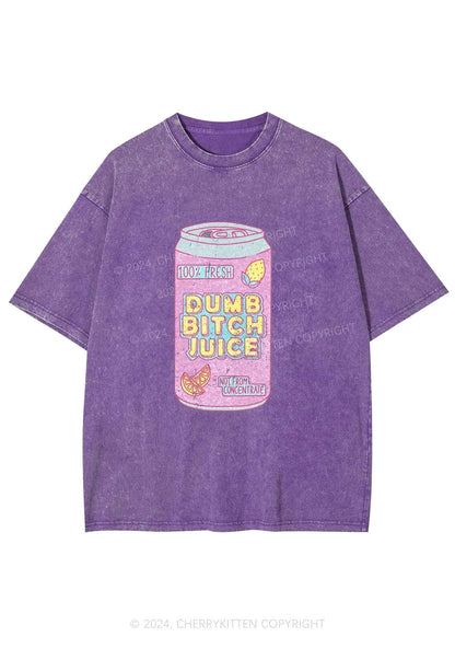 Dumb Bxxch Juice Y2K Washed Tee Cherrykitten