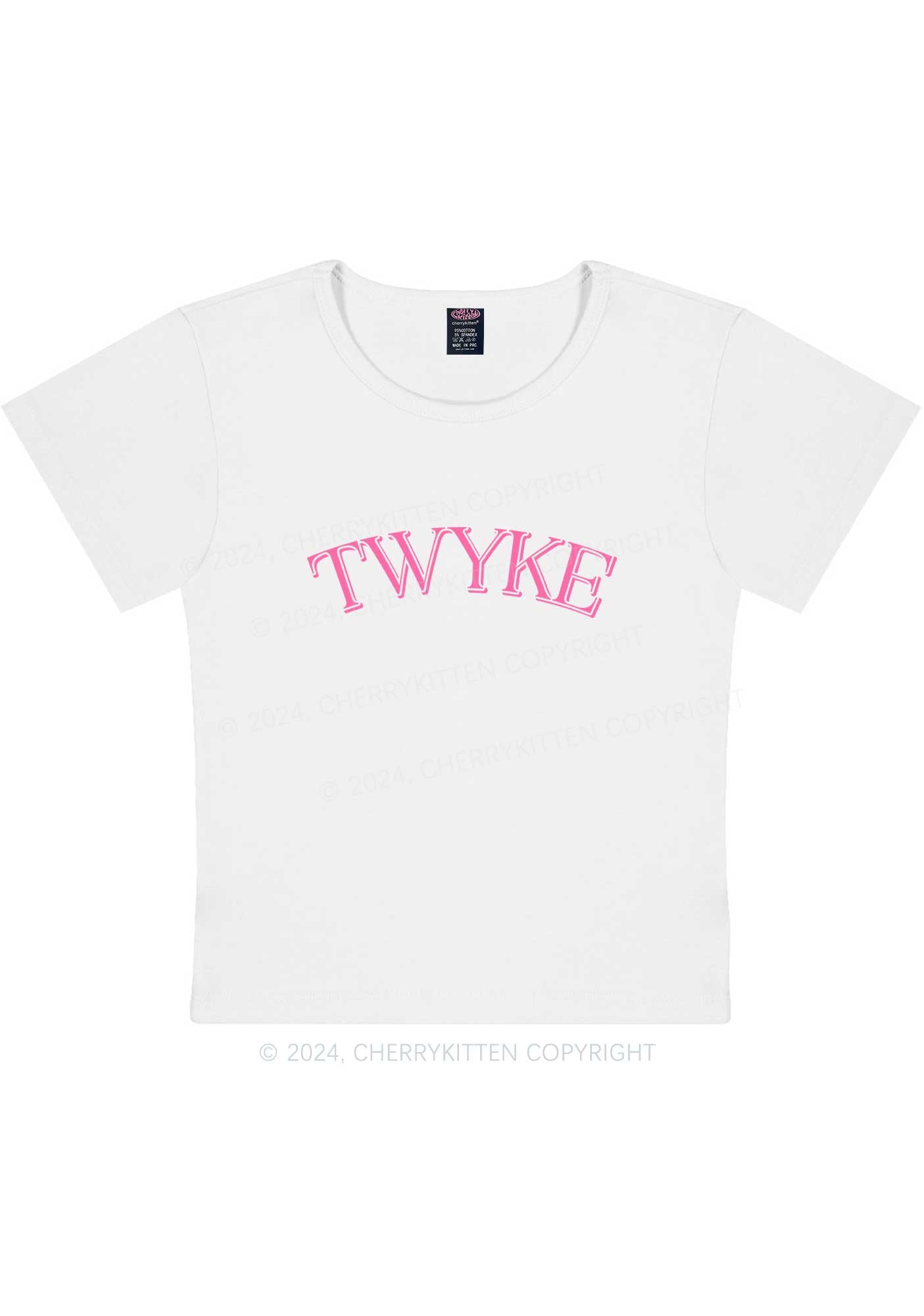 Curvy TWYKE Y2K Baby Tee Cherrykitten