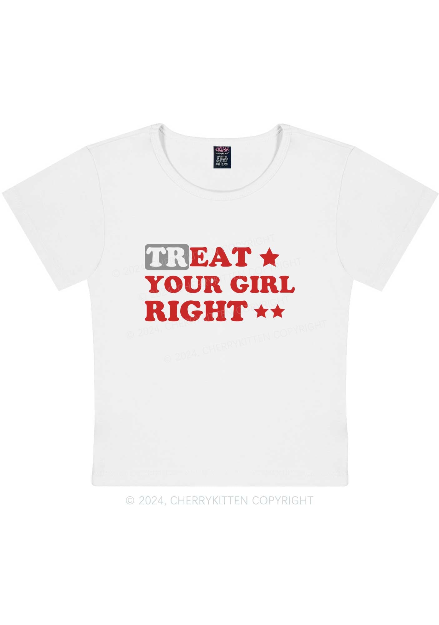 Curvy Treat Your Girl Right Y2K Baby Tee Cherrykitten