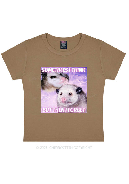 Rats Think Then Forget Y2K Baby Tee Cherrykitten