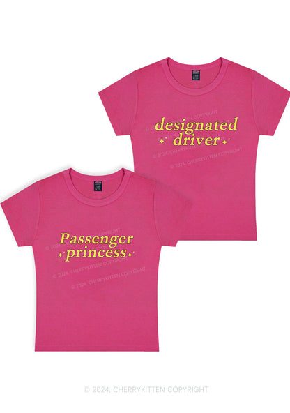 Curvy Passenger Princess Designated Driver Y2K Baby Tee Cherrykitten