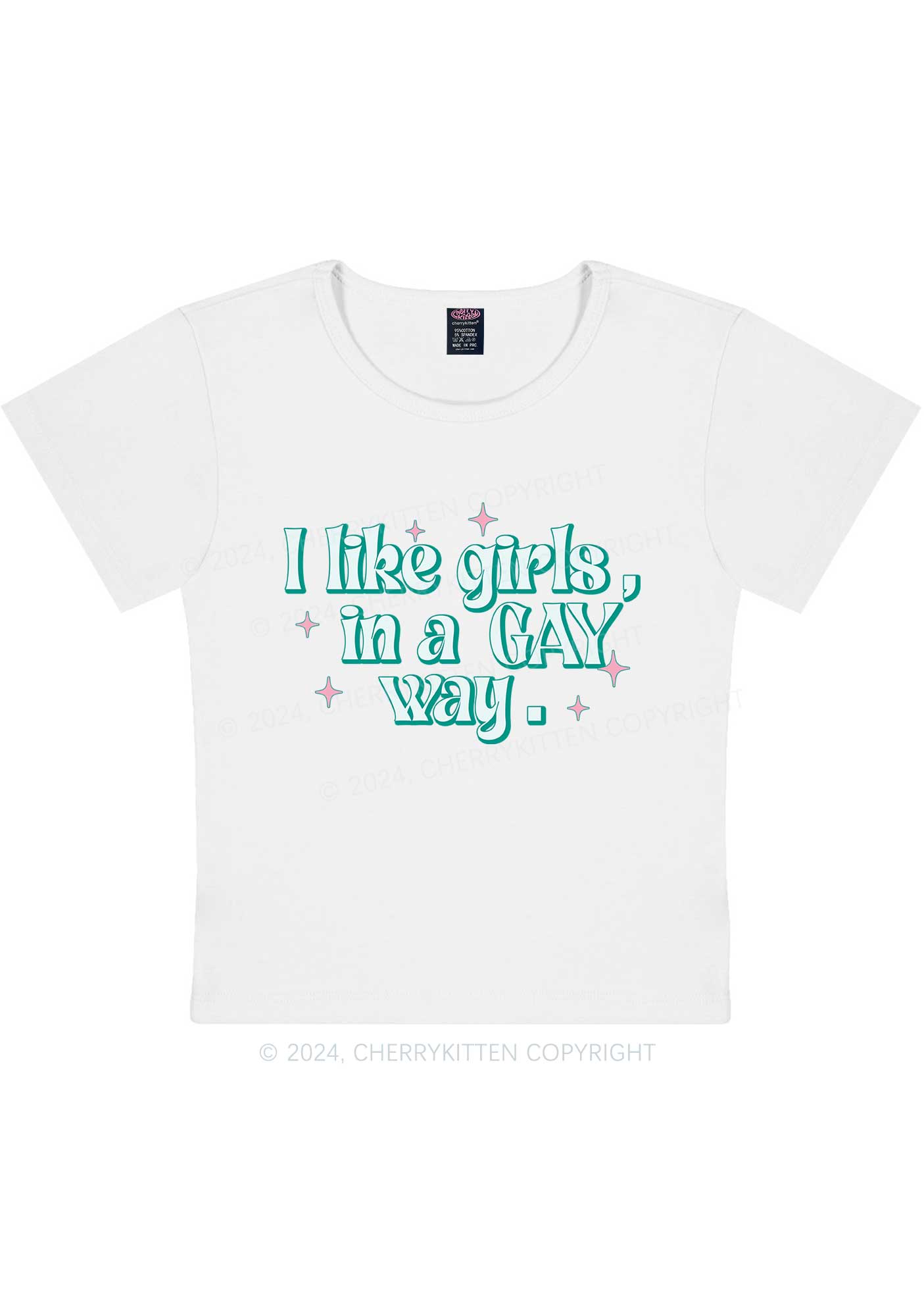 Like Girls In Gay Way Y2K Baby Tee Cherrykitten