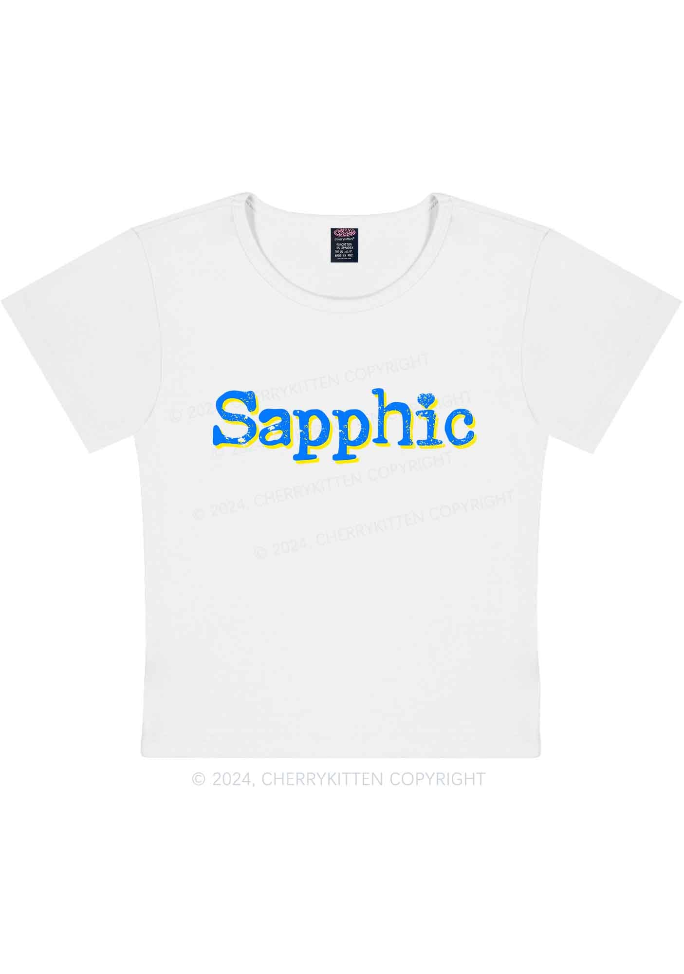 Sapphic Y2K Baby Tee Cherrykitten