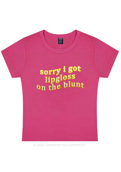 Curvy Lipgloss On The Blunt Y2K Baby Tee Cherrykitten